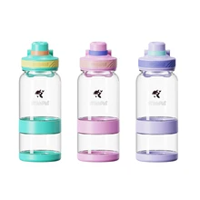 Customized Cute Printed Snake Design Plastic Travel Companion Tumblers Straws Children's School Water Bottle with Straw Drinking