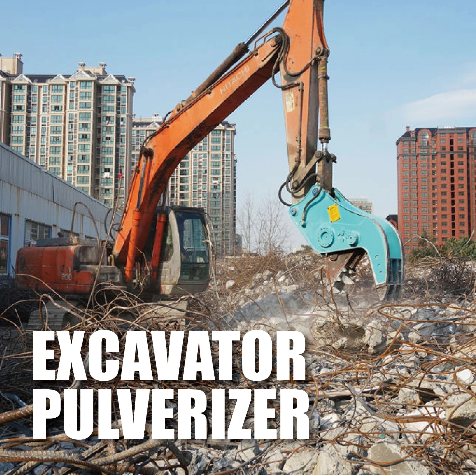 YICHEN Excavator Demolition Pulverizer 3-5T Excavator Attachment Mechanical Pulverizer Concrete Hydraulic Pulverizer for Sale factory