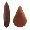 Éponge à maquillage Shenbi, café, double embout en forme d'éventail - Lot de 2