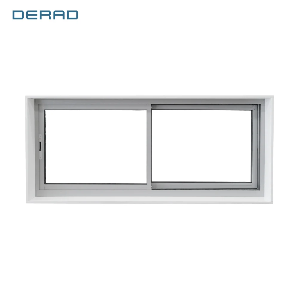 Custom Made Residential House Sliding Windows Aluminum Profile Sliding Window with Fixed Panel details