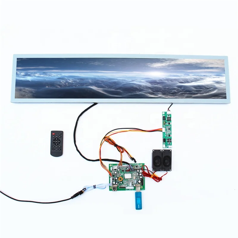 Transparent Lcd Panel BOE DV280FBM-NB1 28 Inch 1920*360 Android 11 OS 700cd/m Luminance Media Player Board Digital Display