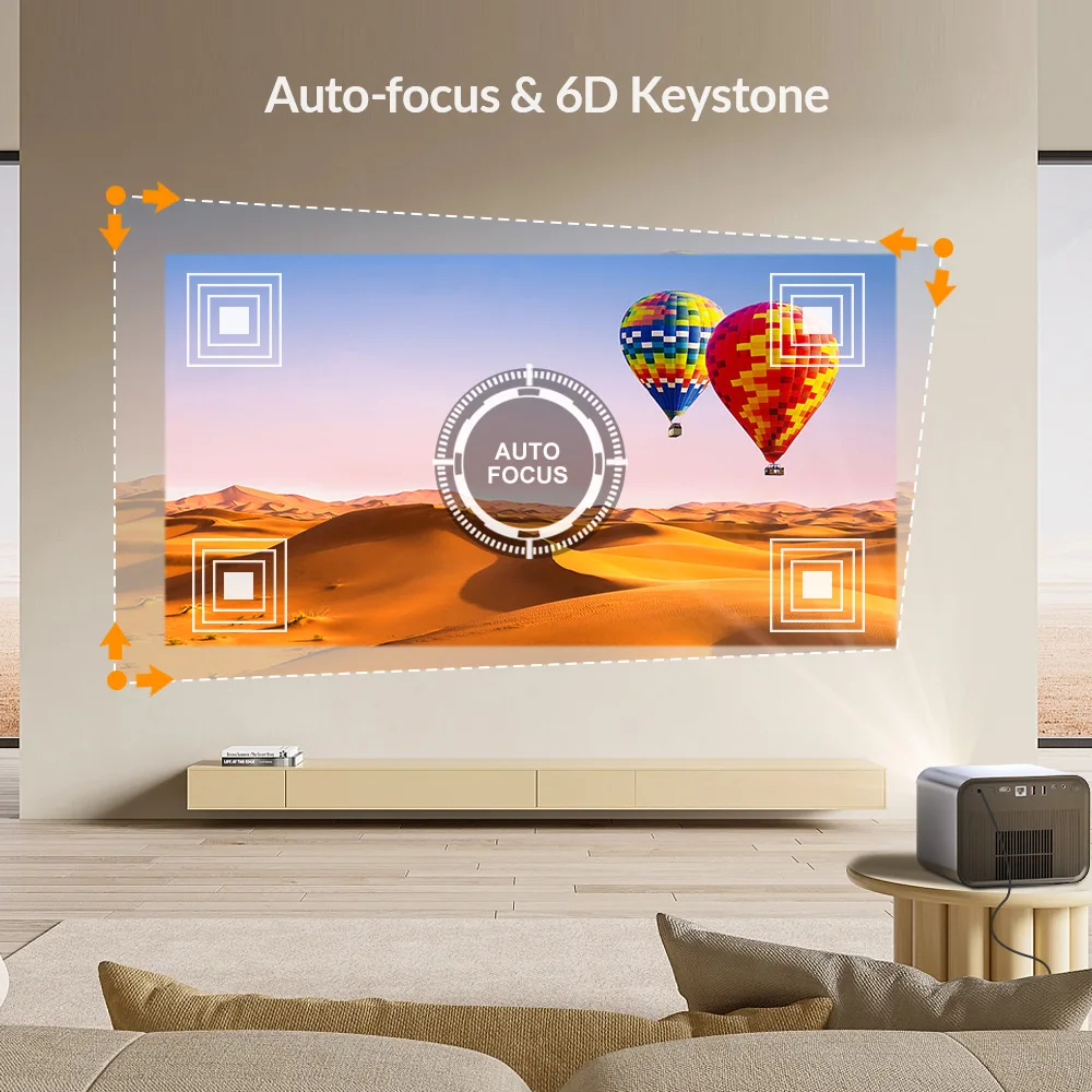 Byintek R90 Portable Android 11 Smart DLP Projector 4K Full HD 3D 2200 Lumens for Home 1080p Projecting