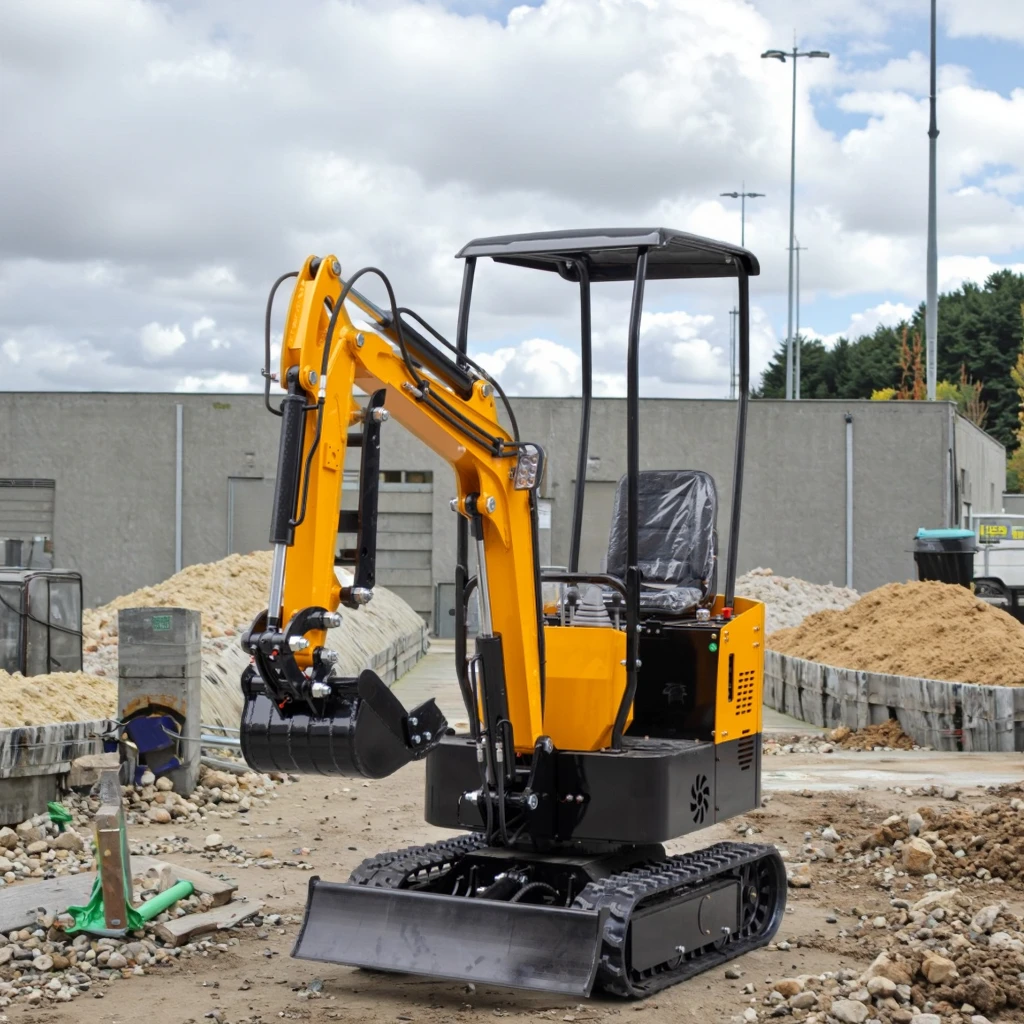 حفر صغيرة كهربائية بوزن 1 طن معتمدة من CE وEPA، تعمل بالبطارية، مع كابينة، حفارة صغيرة مع دلو، شحن مجاني إلى جميع أنحاء العالم