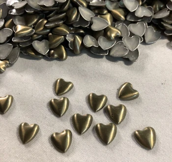 Custom Heart-Shaped Copper-Effect Trim Imported Aluminum Foil Rhinestones for Apparel Accessories Heat Transfer Decorative Trim