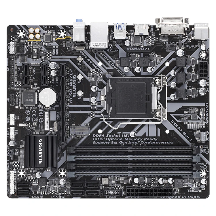 GIGABYTE Z370M DS3H with Intel Z370 Chipset Supports 8th Gen Intel Core Processors Win 10 Motherboard