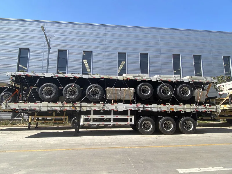 Vehicle Master 2 Axle 3 Axle 4 Axle 40 Ft 20 Ft Container Semi Trailer Flat Bed Flatbed Trailer for Sale
