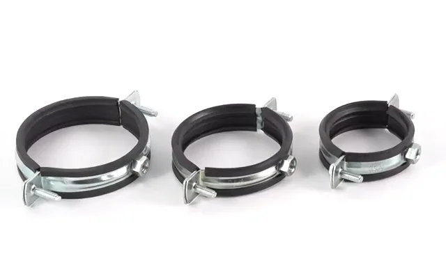 Casting Steel Wall Mount Pipe Clamp Rubber Line Clamps System Quick ...