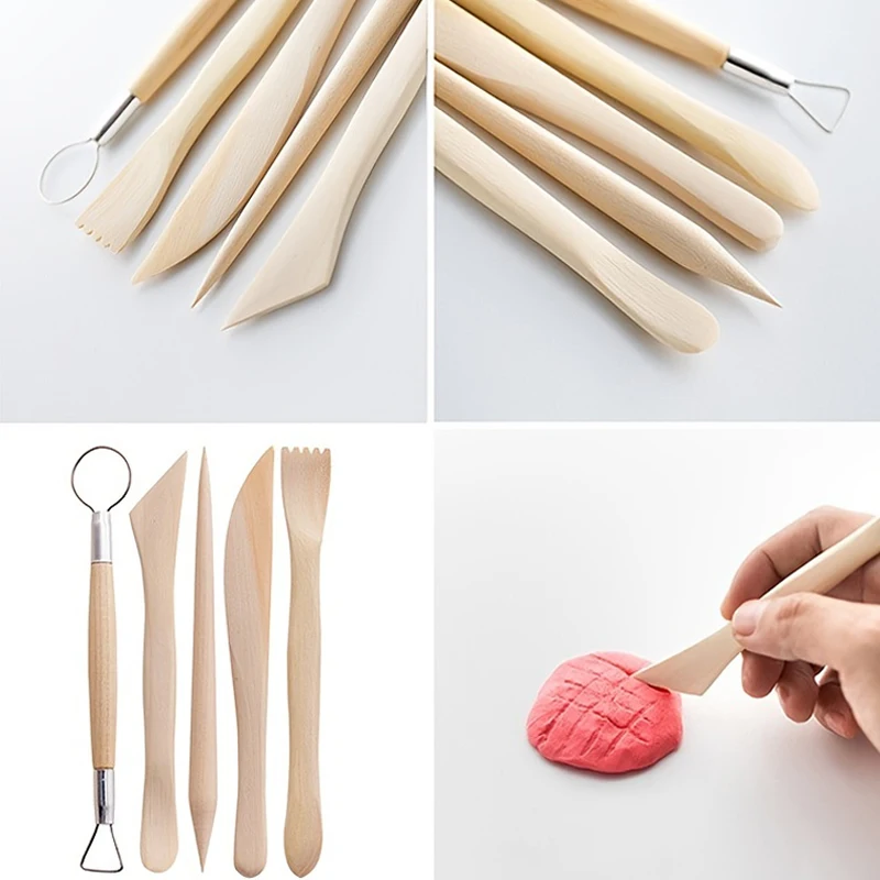 30-piece Double-sided Pottery Clay Sculpting Tool Set With Wooden ...