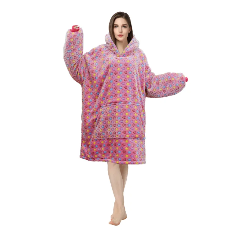 Толстый женский халат с капюшоном, теплая Домашняя одежда с длинными рукавами, фланелевая ночная рубашка для ленивых
