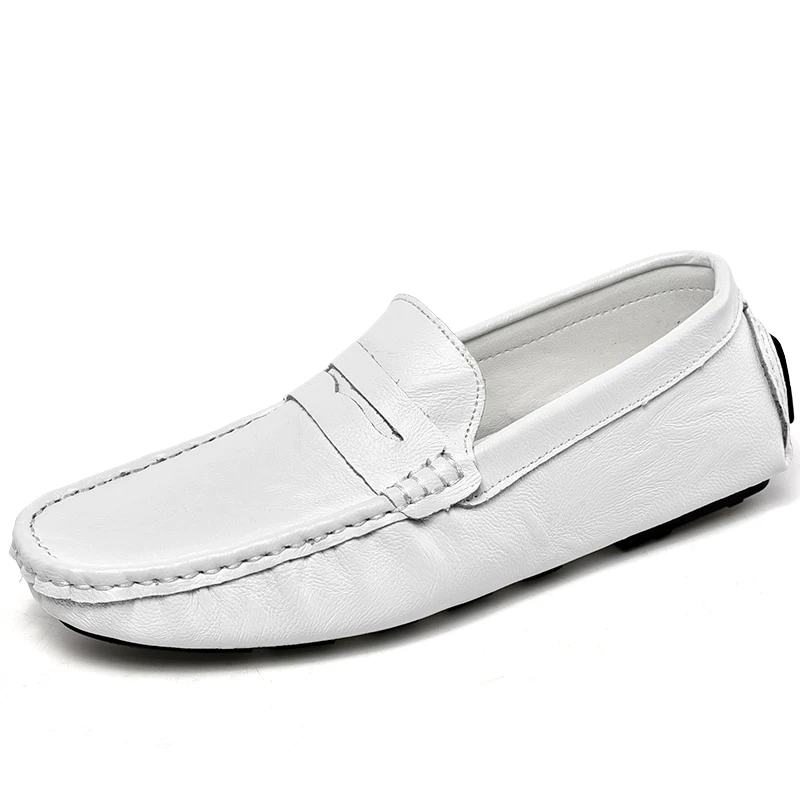 Genuine Leather Men Fashion Flats Shoes comfortable walking sports breathable outdoor Men's driving shoes Loafers