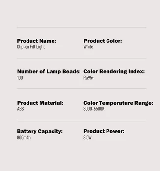 Enujoy Tri-Color Clip LED Pocket Light Outdoor Mobile Phone Handheld Photography Light Beauty Fill Plastic Selfie Lighting product image