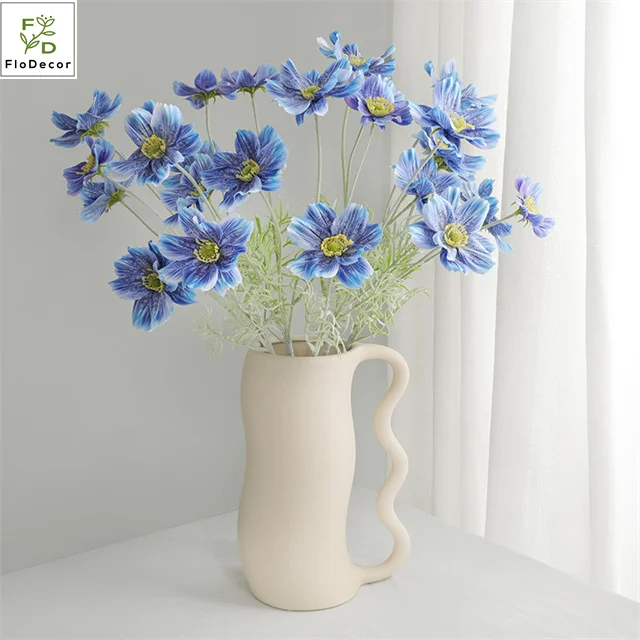 New Arrival Artificial Silk Daisy Flower Cosmos Bipinnatus Galsang 3D Flower for Wedding Home Decoration