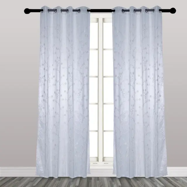 Hot Selling Luxury Window Embroidery Ready Made Curtains For The Living Room Modern