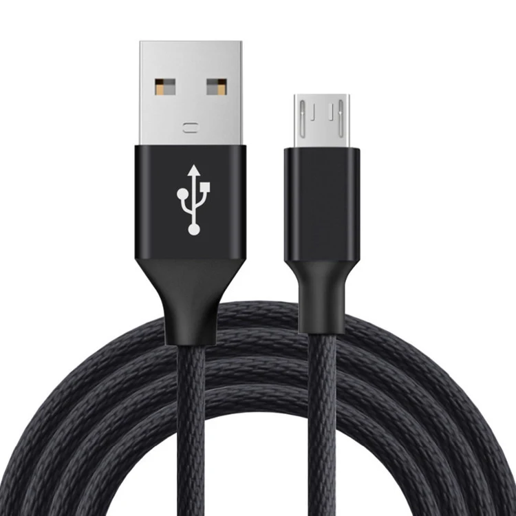 5v 2.1a Fast Charging Nylon Braided Micro Usb Cable Data Sync Charger  Mobile Phone Cable - Buy 1m Length Micro Usb Data Cable Download Programs  And Power Supply For Microbit V2 Board