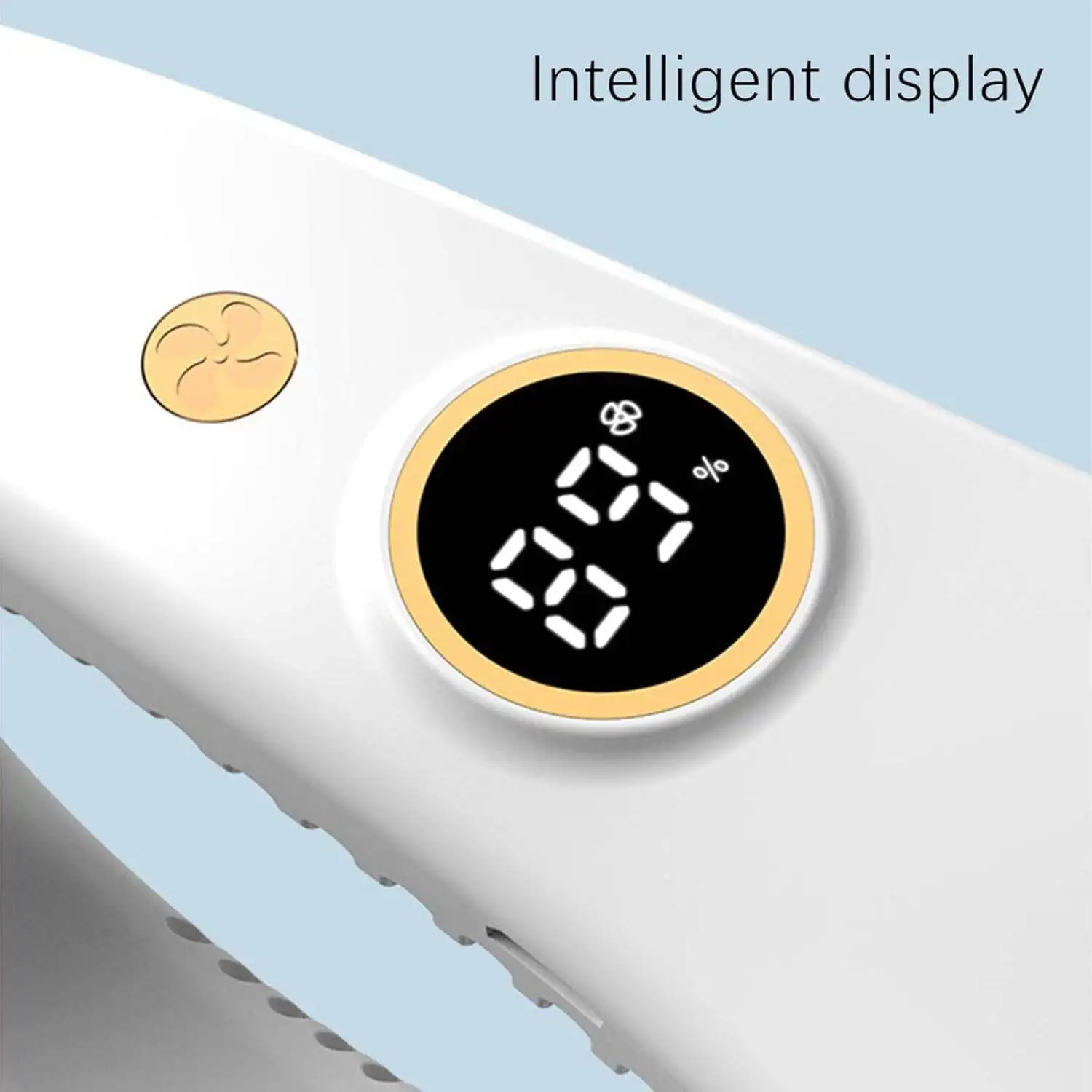 便携式USB无叶涡轮颈悬挂风扇长电池寿命静音充电五风速户外运动用