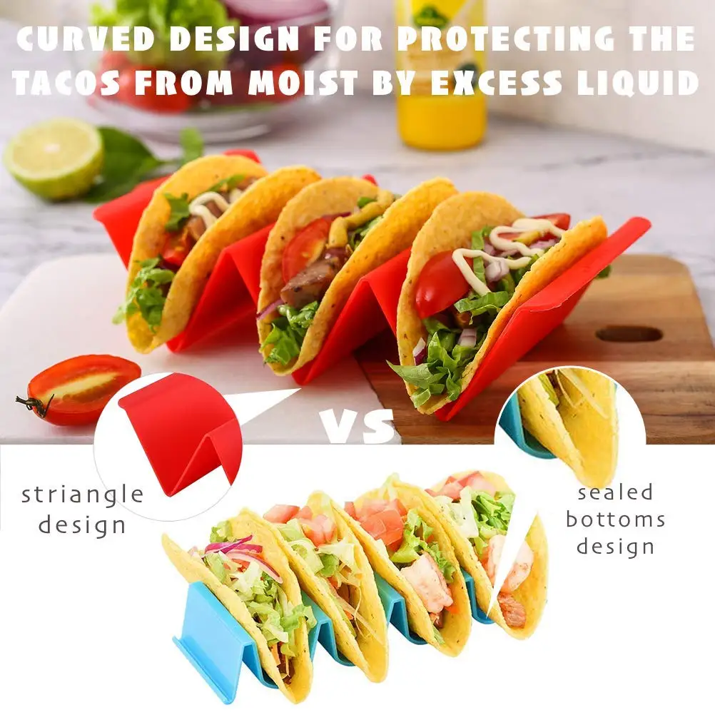 Soporte de plástico de grado alimenticio duradero para tacos mexicanos  Chicano Burritos Burito Hot Dog TrayTaco Bandejas Soporte Bandeja  Lavavajillas