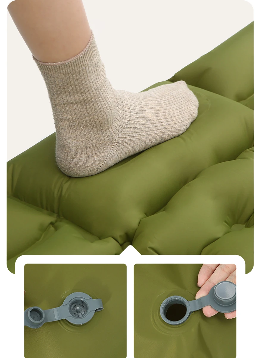 Single enlarged inflatable mattress outdoor tent sleeping mat portable