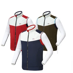Winter Sport Wear Golf Vest Warm Outwear Outcoat Vest Men Clothes Golf Apparel Custom Logo Men Golf Full Zip Jacket Size 5XL