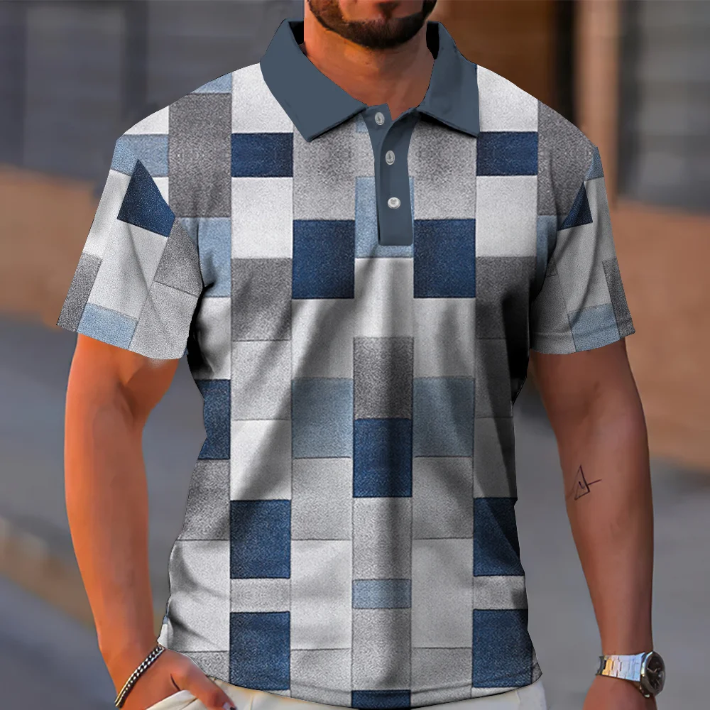 Vintage Men T-shirt Polo Custom Clothing Golf Wear Short Sleeve Tops ...