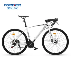 FOREVER Factory for sale road bike high carbon steel frame 21 speed 700*28 C bend handlebar road bike for Adults