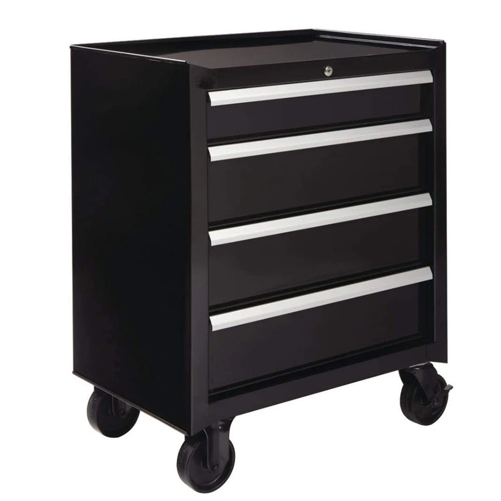 Rolling Chest 4 Drawers Metal Heavy Duty Steel Garage Tool Cabinet