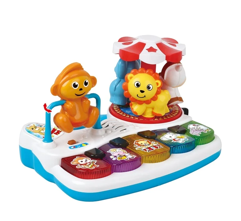 Early Education Amusement Park Keyboard Musical Baby Piano Animal Toy for Sale