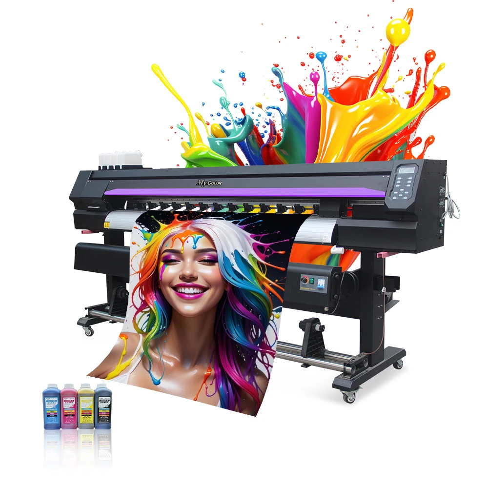 Vinyl Sticker Flex Banner Plotter Inkjet Printers Eco Solvent Printer XP600 I3200 Printheads Multicolor Canvas Printing Machine