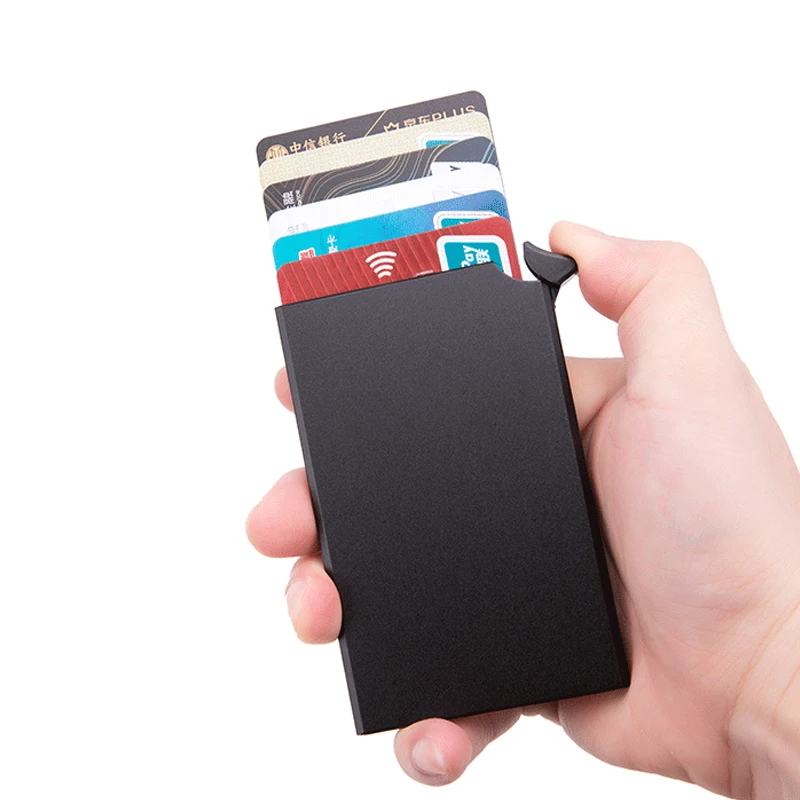 MaxGear RFID Credit Card Holder Metal Card Case Aluminum Wallet ID Card Protector for Men Women Avocado 