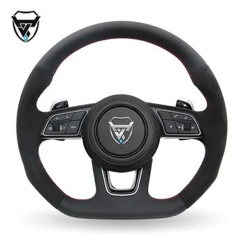 For Audi A4 2008-2023 leather black steering wheel modification ZC-A4-P5