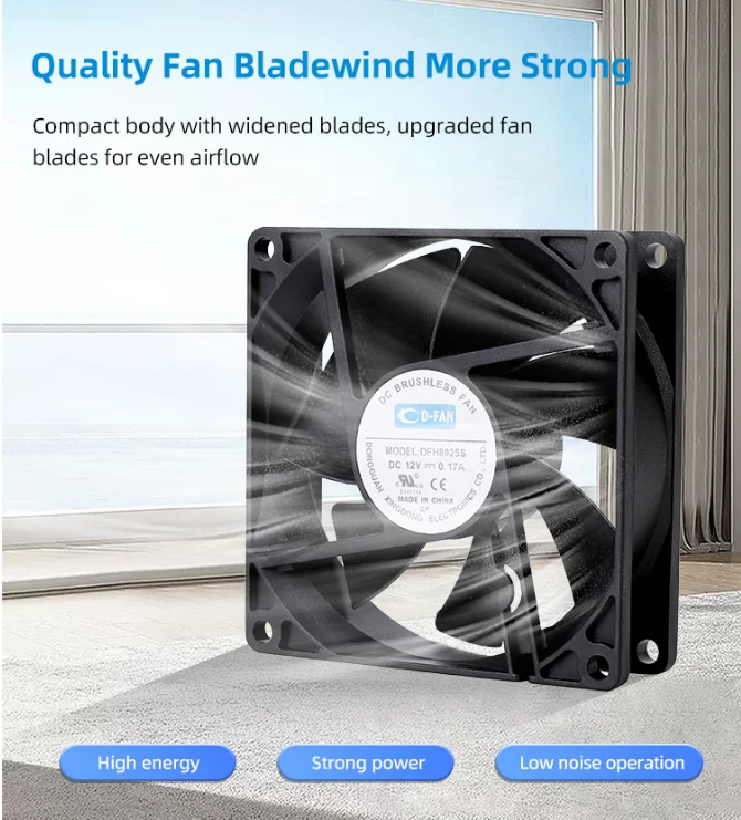 UL CE 90x90x25mm Fan Manufacture Ip68 0.25a Servo Motor Dc Cooling Fan 9025 92mm