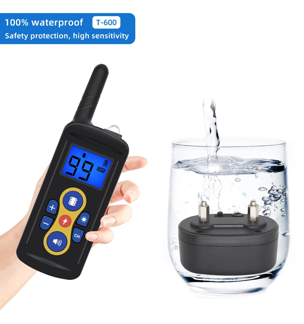 Collare Di Addestramento Elettrico Per Cani Da Compagnia Collare Di Addestramento Antiurto Telecomando Elettronico Impermeabile Ricaricabile - Foto 7