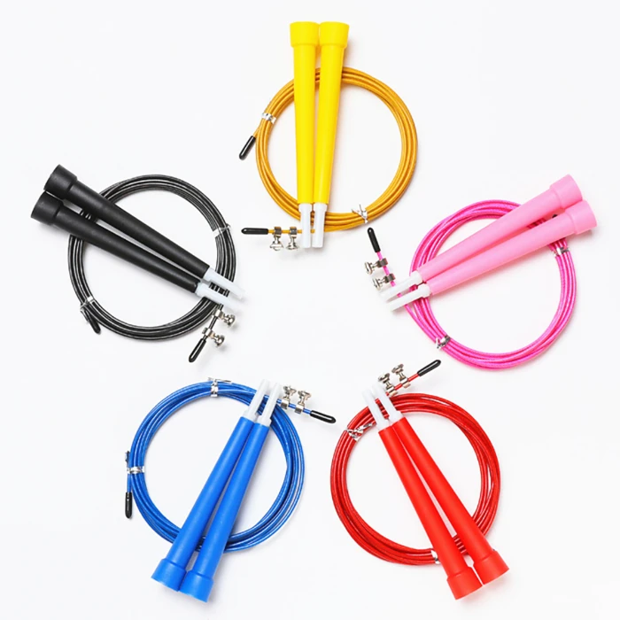 For training Details about   9ft/2.73m Jump Skipping Ropes Cable Steel ABS plastic Handle 