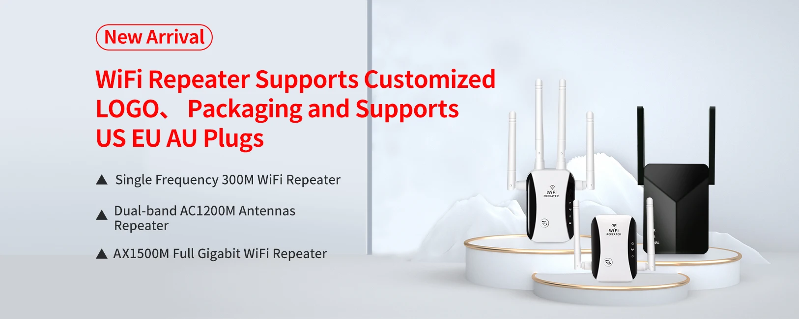 Wifi Repeater 2.4ghz/5ghz Wifi Booster 1200mbps Long Range Wifi Signal