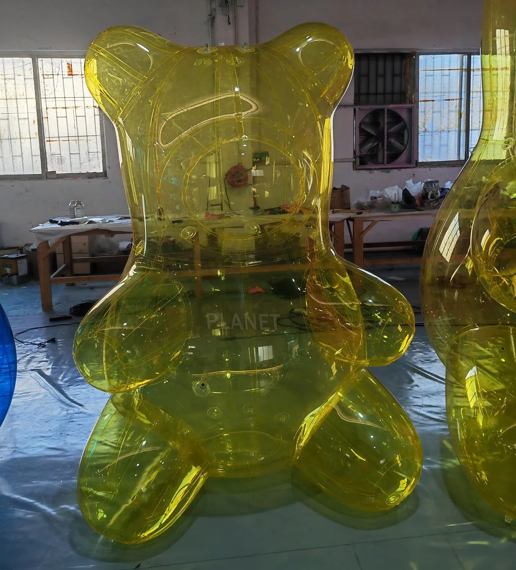 Custom Advertising Colorful Transparent PVC Inflatable Bear