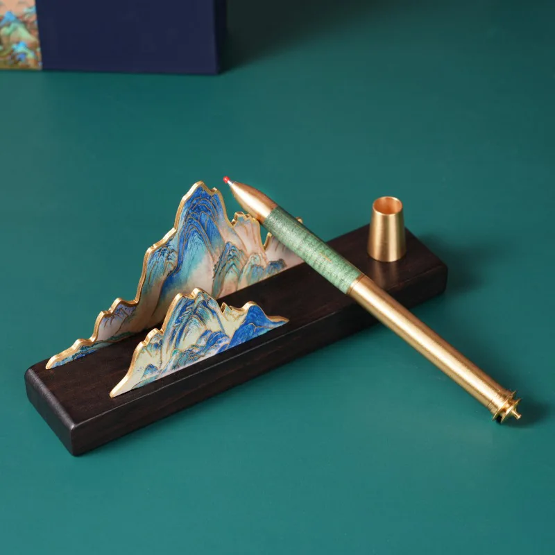 Promotional Business Gifts Set Office Desktop Penholder Decoration Company Meeting Event Literature Creation Souvenir Gift