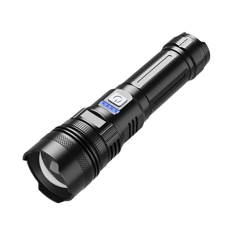 ALEXTREME 10-Color Light Flashlight Aluminum Alloy Battery Operated Flashlight for Camping Hiking Fishing(Black), Men's, Size: 3XL