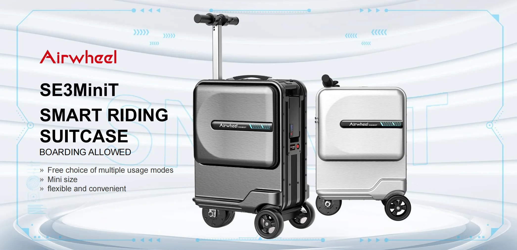 Rydebot smart luggage motorized rideable carry-on scooter suitcase with  charger