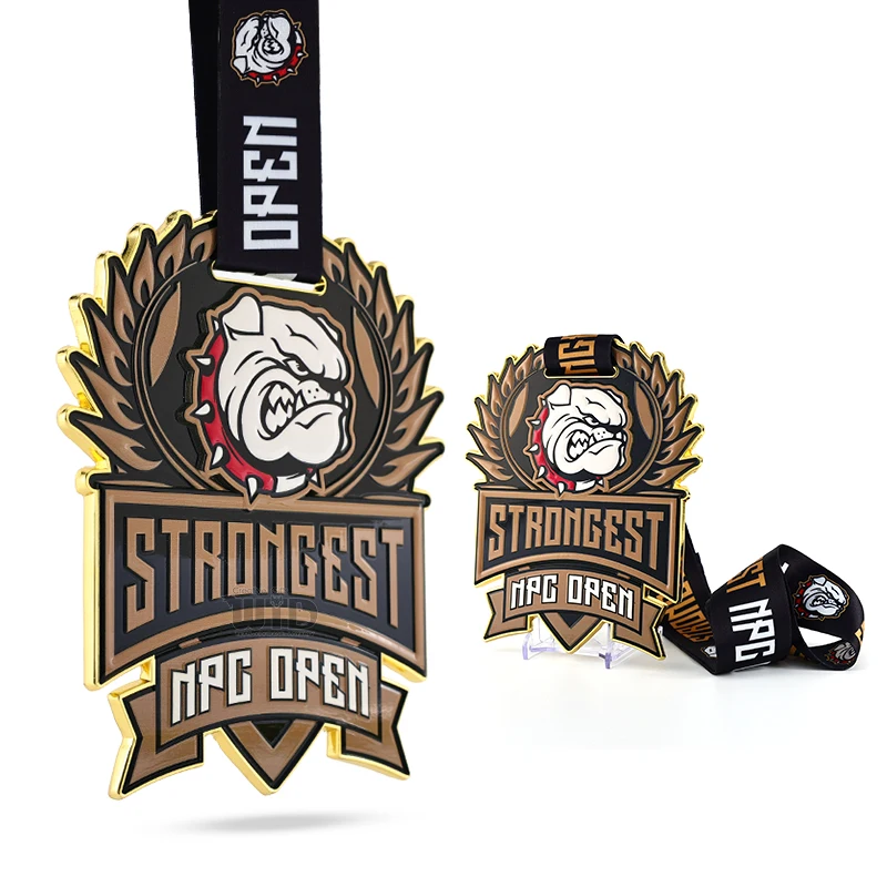 WTD Manufacturer's Custom Logo Zinc Alloy 2D 3D Metal Medals for Sports Games for Judo Taekwondo Powerlifting Etc.