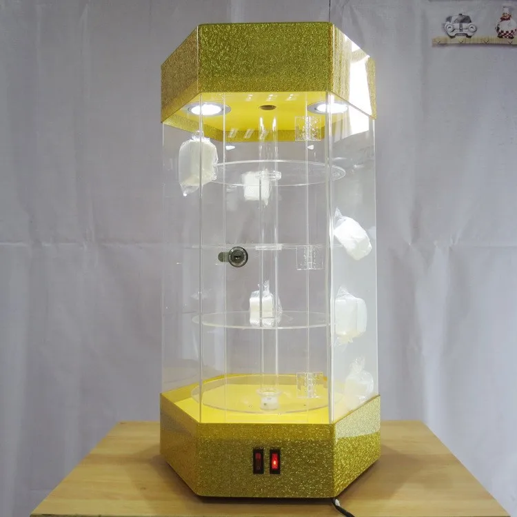 Acrylic Display Case - Motorized Rotating Jewelry Stand