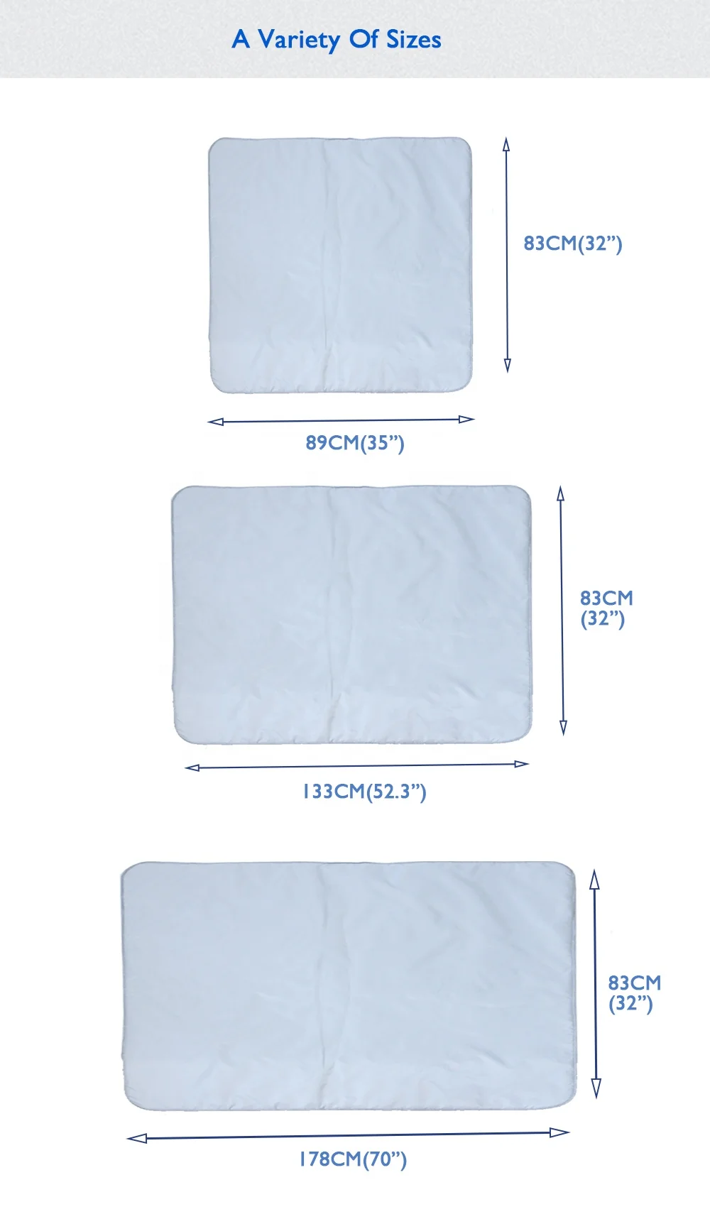Cotton Reusable Super Absorbent Waterproof Washable Incontinence Bed