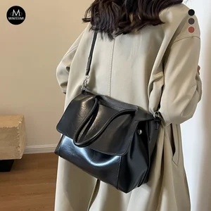 Vintage PU Flap Design Sac a Main  Women's Tote Bags Shoulder Bag Retro Purses 2026