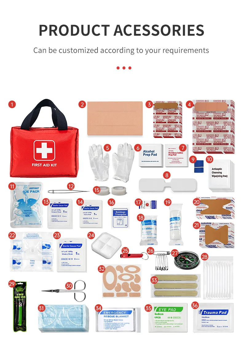 Waterproof General Firstaid Kit Portable First Responder Aid Kit