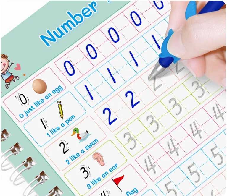 CL316 Custom English Handwriting Practice Copybook Reusable Sank Magic Copybook for Kids Magic Practice Copybook