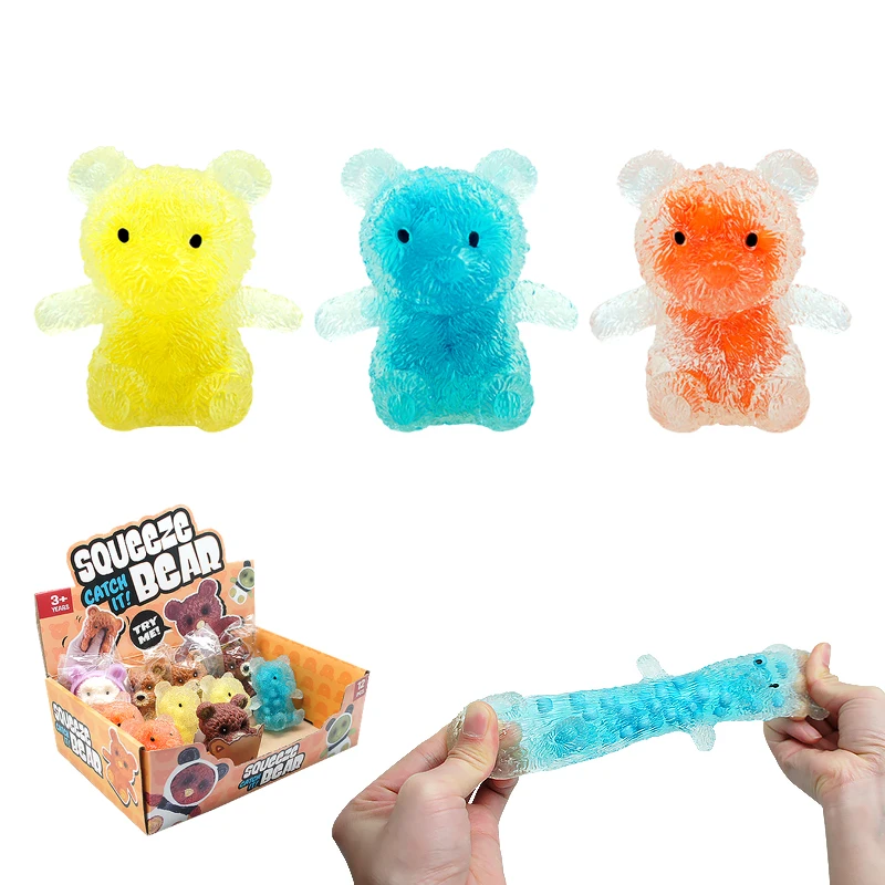 2023 Новое поступление бусины заполненные стрейч и Сжимаемый палец стресс Мишка Тедди игрушка Kawaii новые фиджет игрушки Забавный подарок для