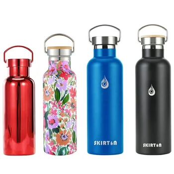 customized 500ml 600ml 750ml  stainless steel vacuum insulated sports thermal thermos flask water bottle