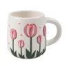 Tazza in Ceramica con Design Rustico a Tulipano in Porcellana