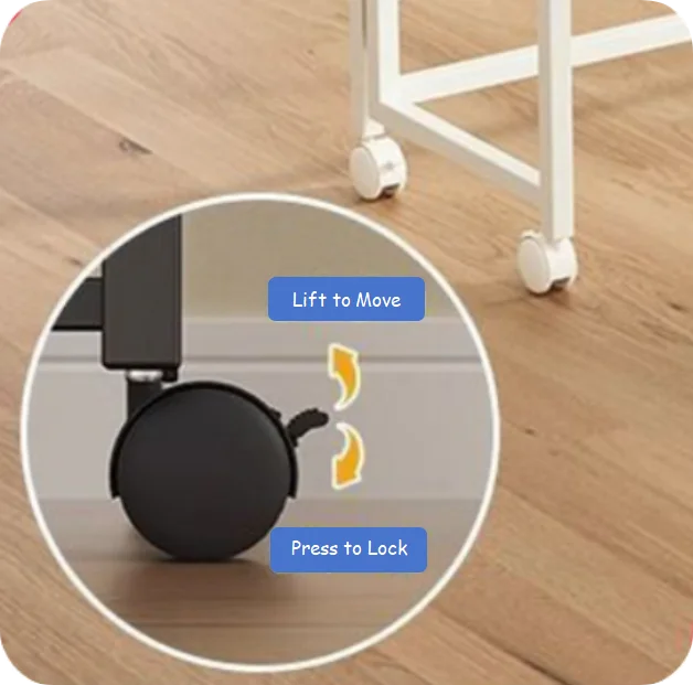 product multifunctional modular small folding desk simple wooden writing table computer desk bed bedside study desks wheels bedroom-5