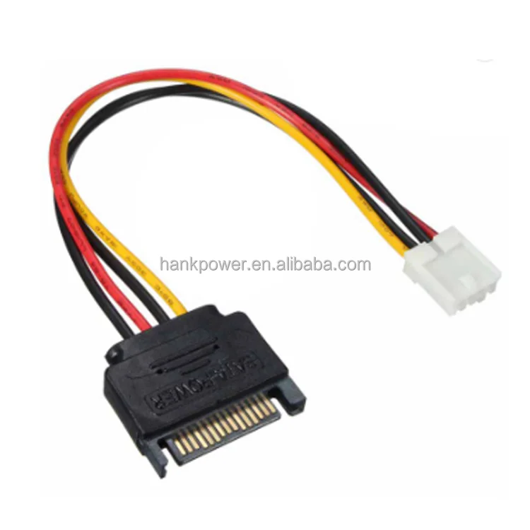 15 Male To Small 4 Pin Female Fdd Adapter Hard Drive Power Cable 4pin To Sata Power Cable - Buy Sata 15 Pin To 4 Pin,4pin To Sata Power