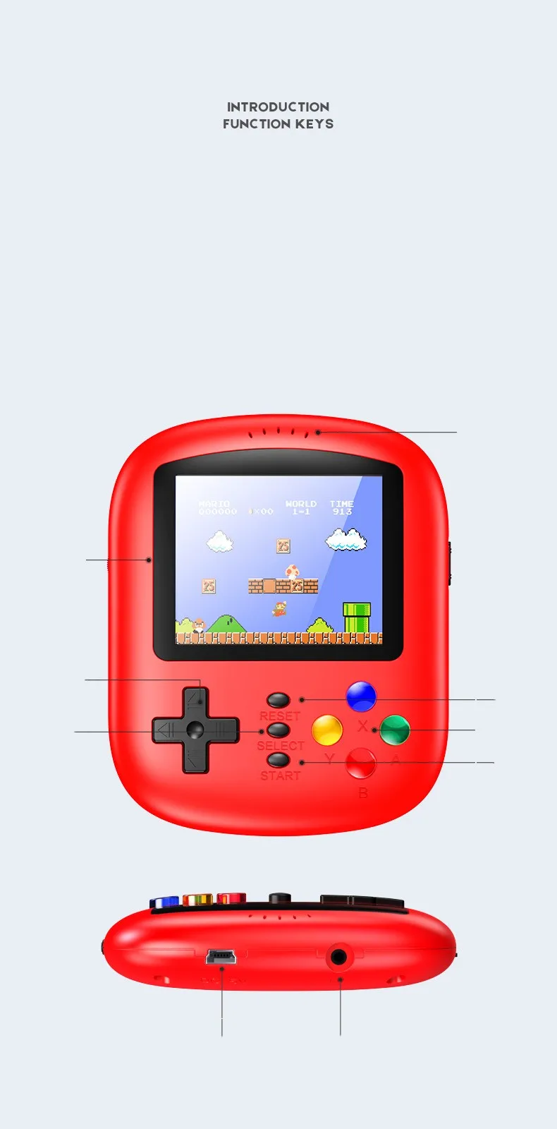 Sup console handheld children nostalgic restoring ancient game console the new mini small portable charging treasure game player