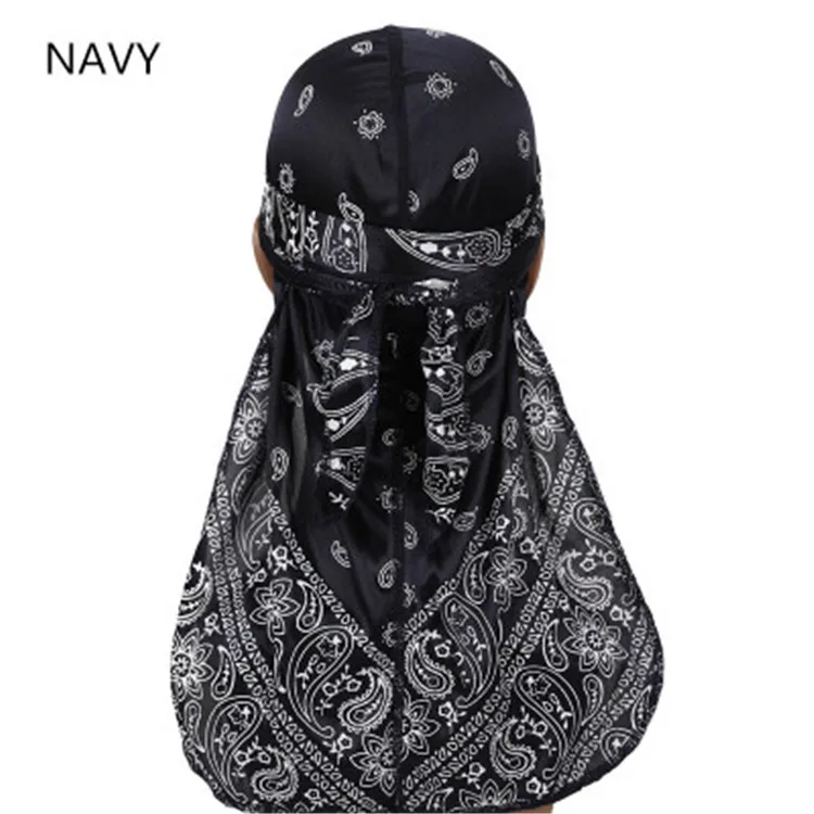 Sedoso Durag cabelo bandanas para homens e mulheres, Hiphop